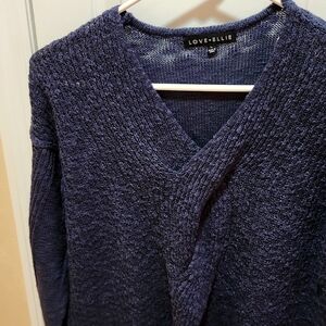 Love Ellie blue knit crop sweater